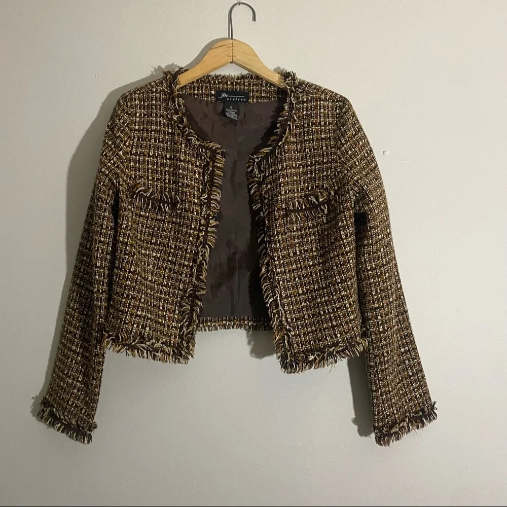 Adorable 90s Vintage JM Atelier Tweed Dress & Jacket Set - Picture 4 of 15